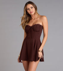 Daydream Darling Satin A-Line Mini Dress