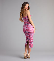 Keep It Romantic Floral Mesh Midi Dress