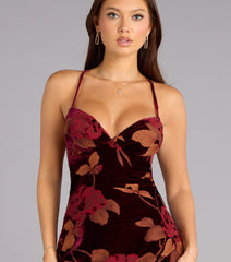 Touch of Luxe Lace-Up Mini Dress