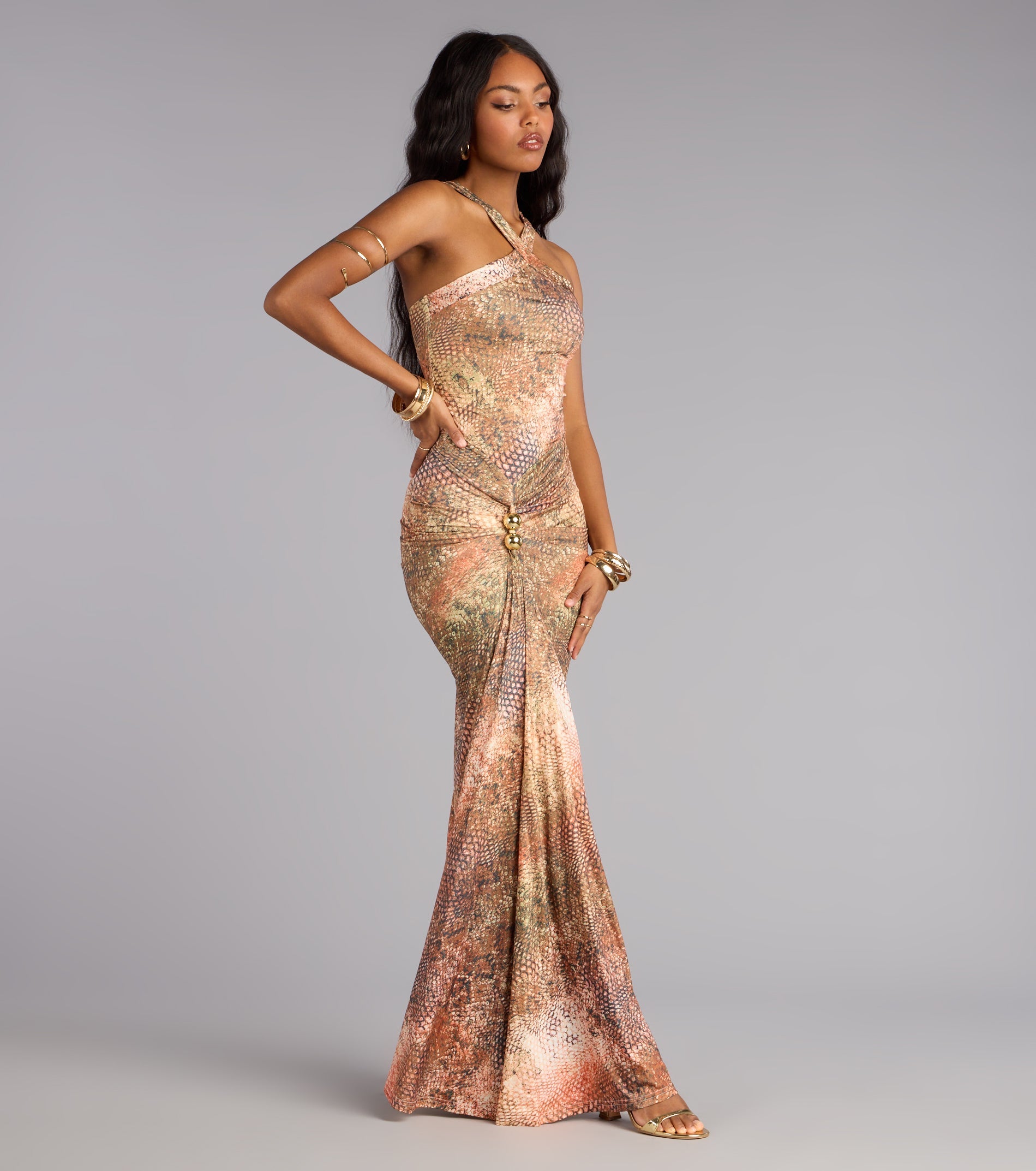 Poised to Strike Maxi Dress