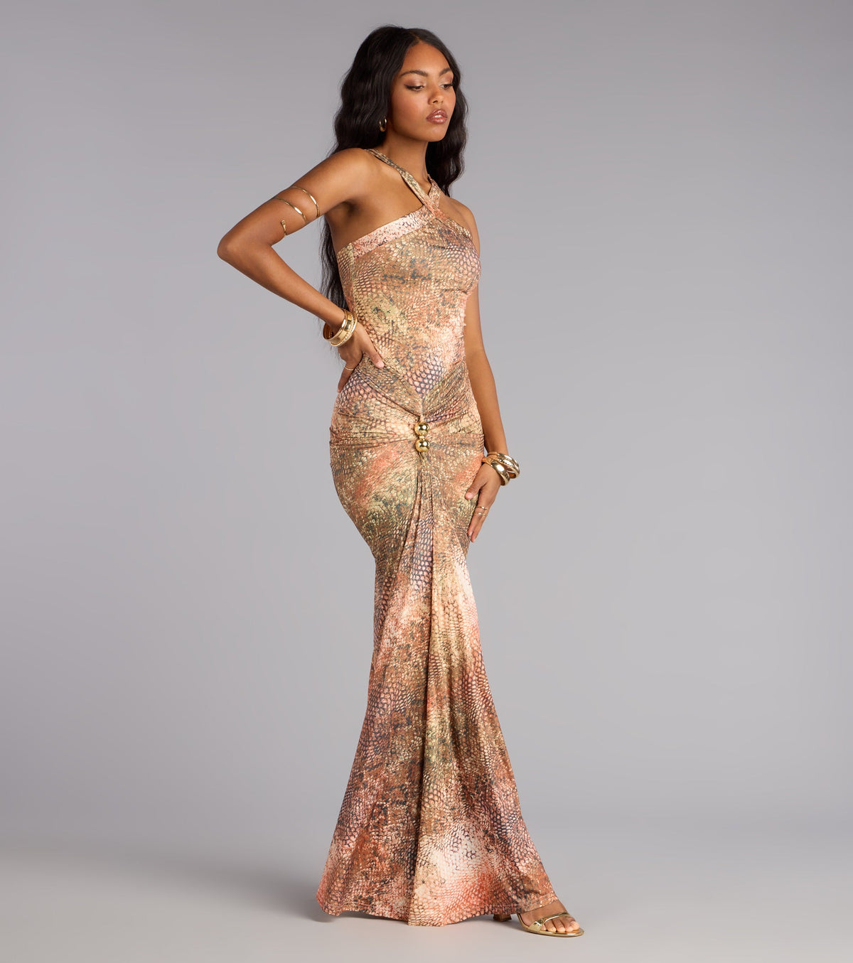 Poised to Strike Maxi Dress