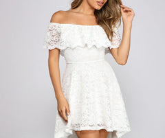 A Lace Affair High Low Skater Dresses
