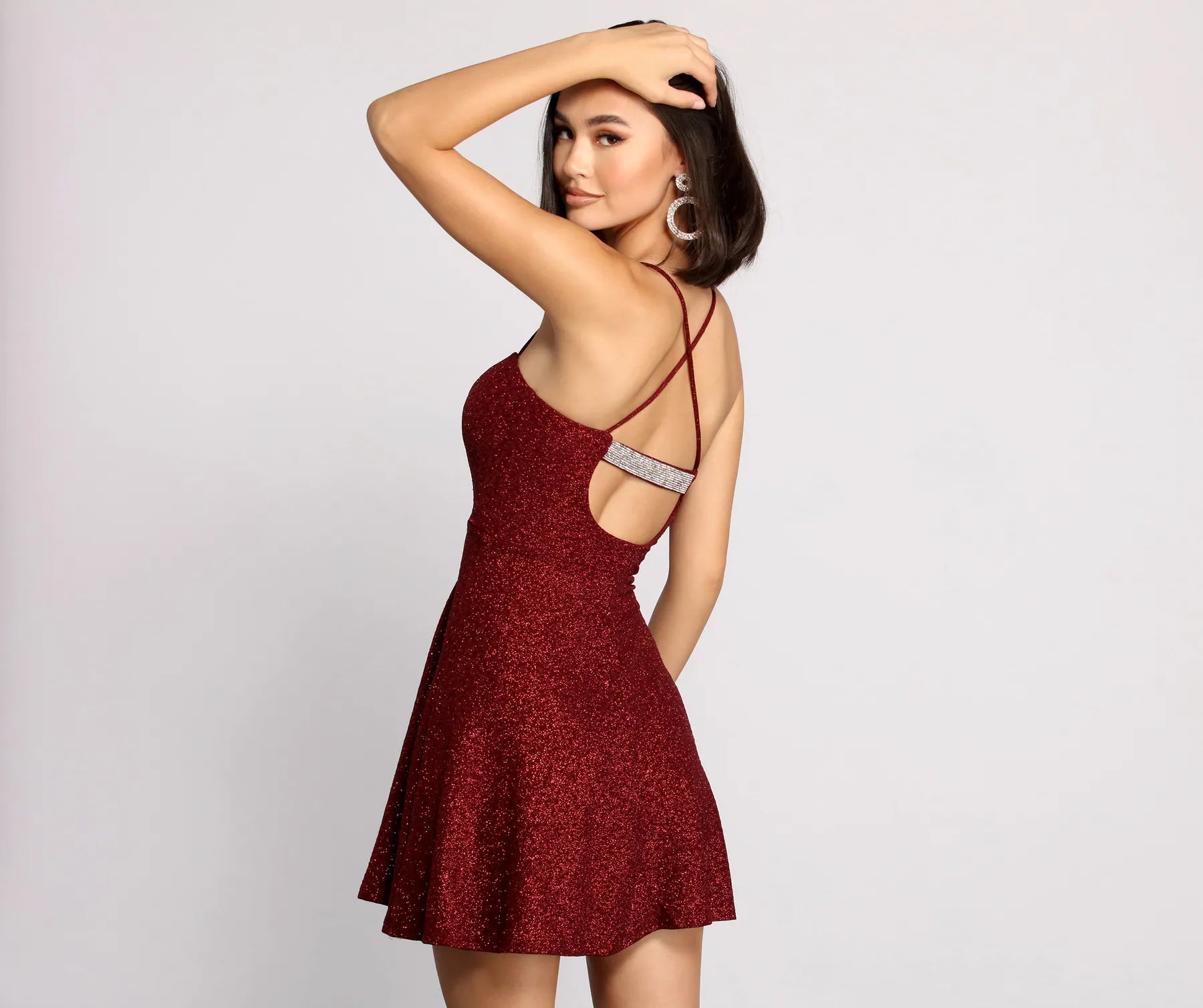 Dazzle and Glow Glitter and Rhinestone Sweetheart Dress