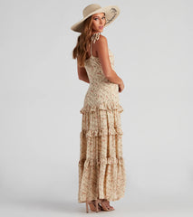 Swept Away Floral Ruffled Maxi Dress