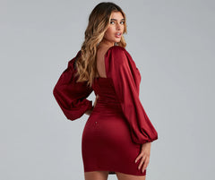 Sweet And Chic Satin Mini Dress