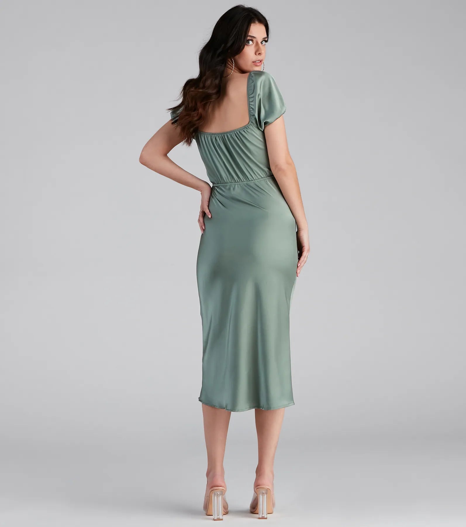 Elevated Beauty Satin Midi Dress