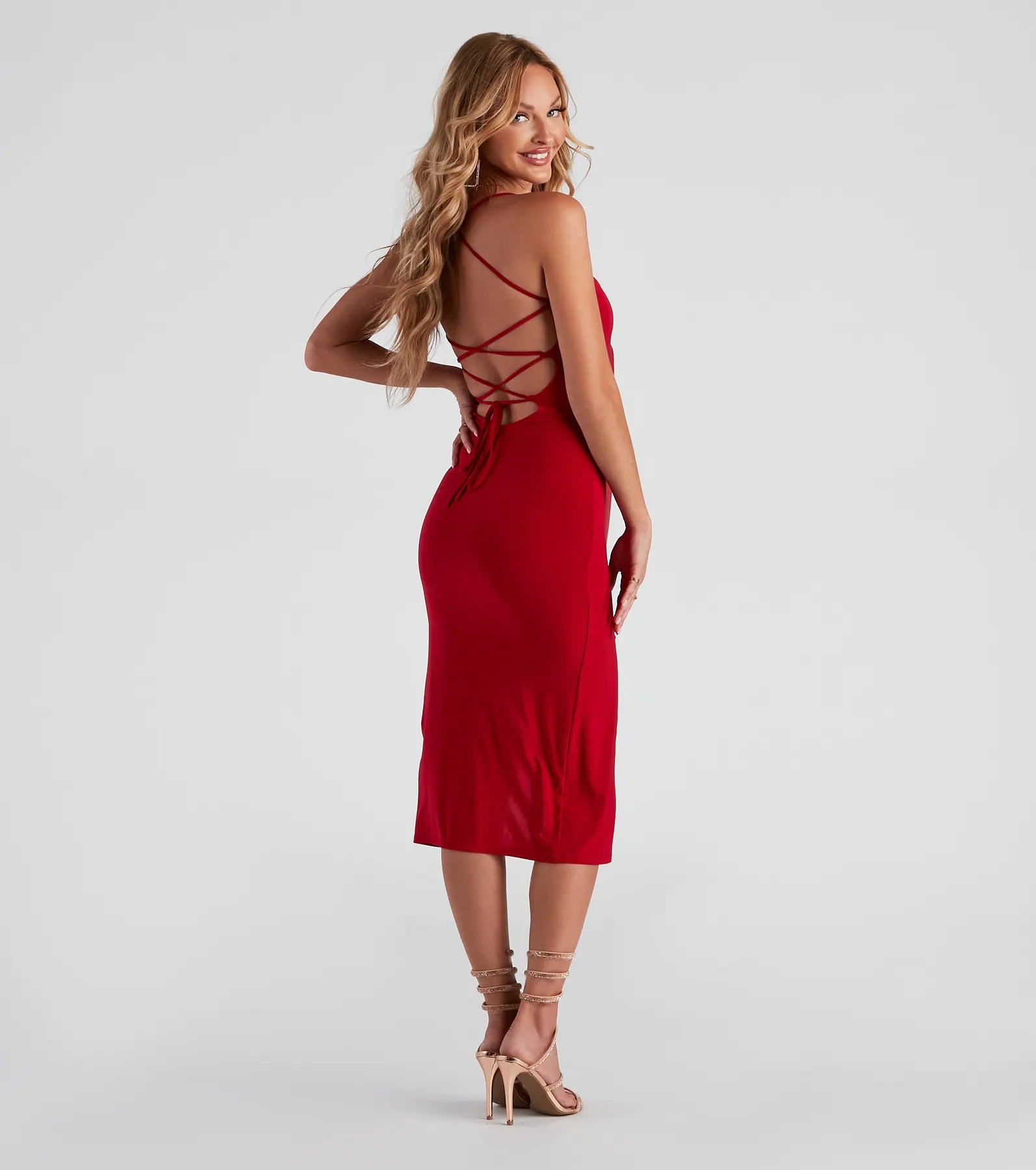 So Stunning Simple Knit Midi Dress