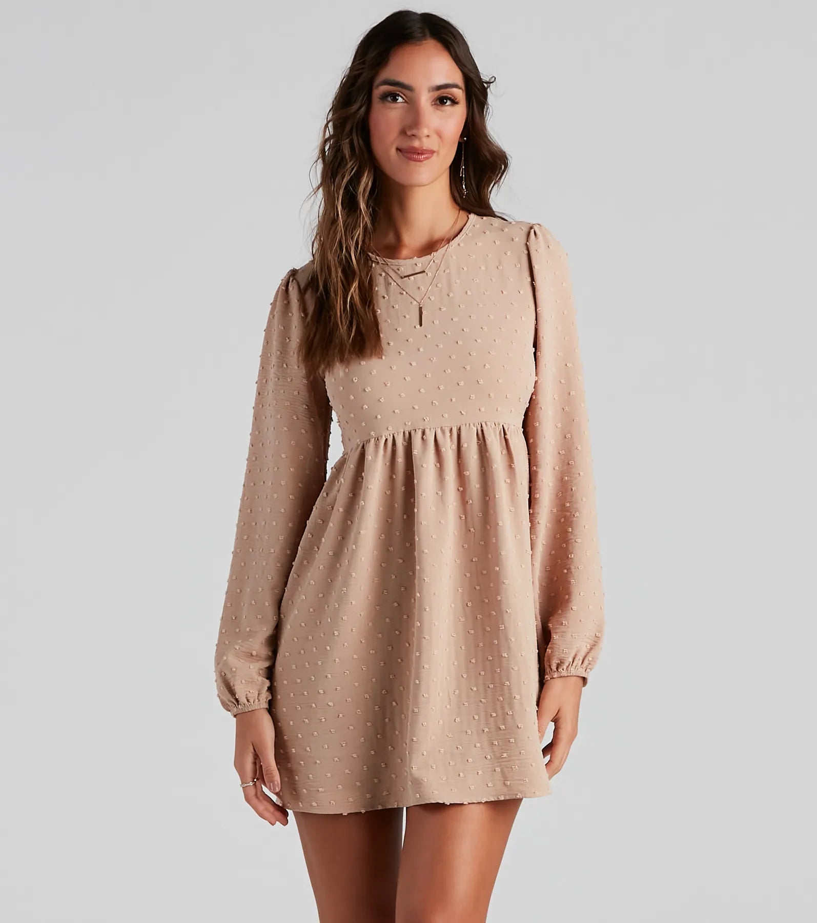 Whimsy Charm Swiss Dot Skater Dress