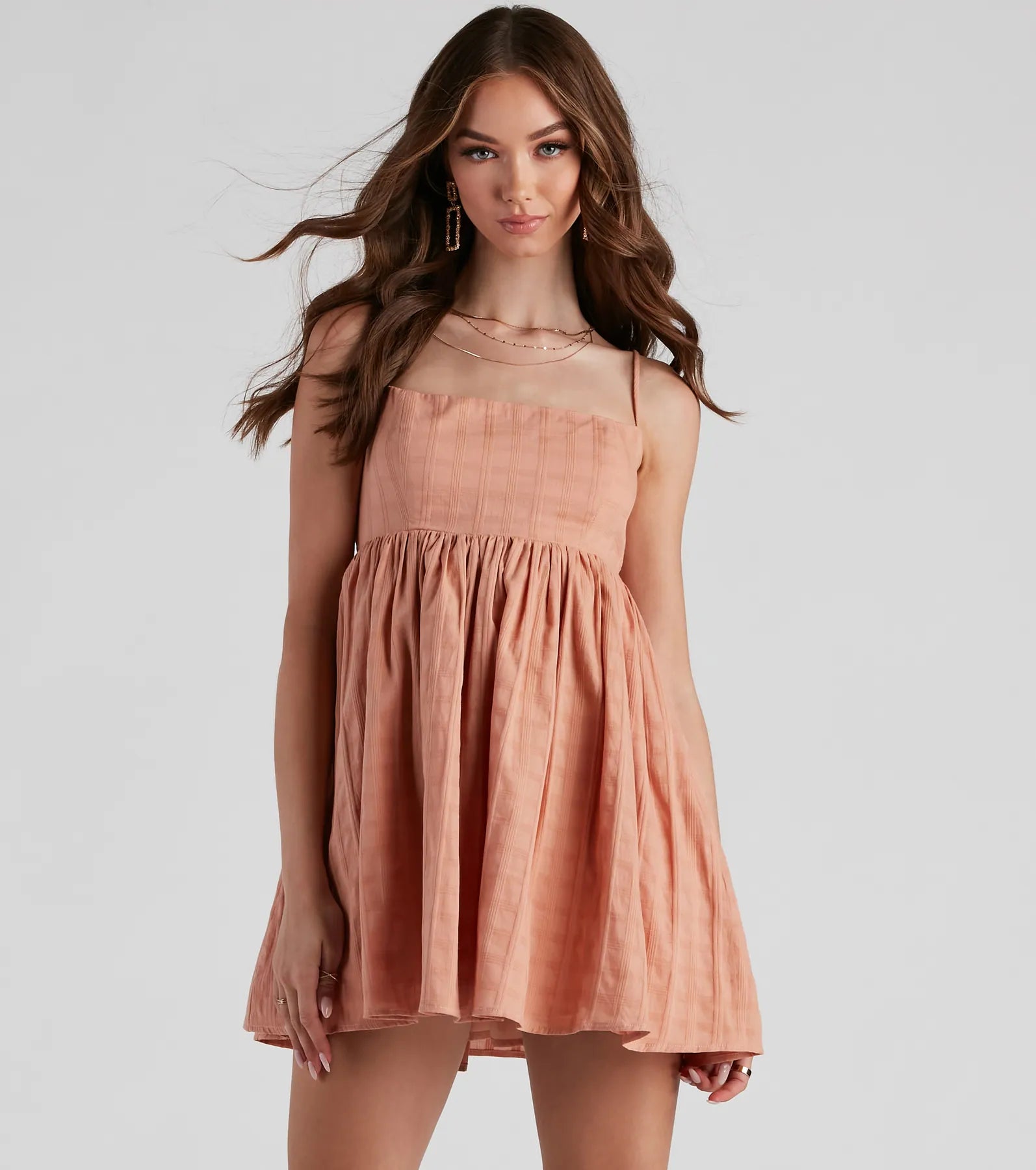 Socialite Linen Babydoll Dress