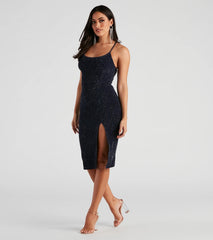 Craving Shine Glitter Midi Dress