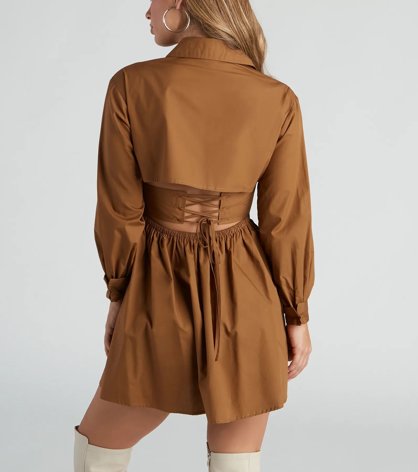 Fall Ritual Poplin Shirt Dress