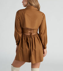 Fall Ritual Poplin Shirt Dress