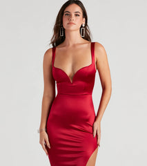 Outshine The Rest Satin Midi Dress