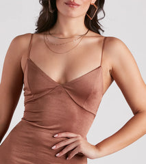 Simple Chic Style Satin Mini Dress