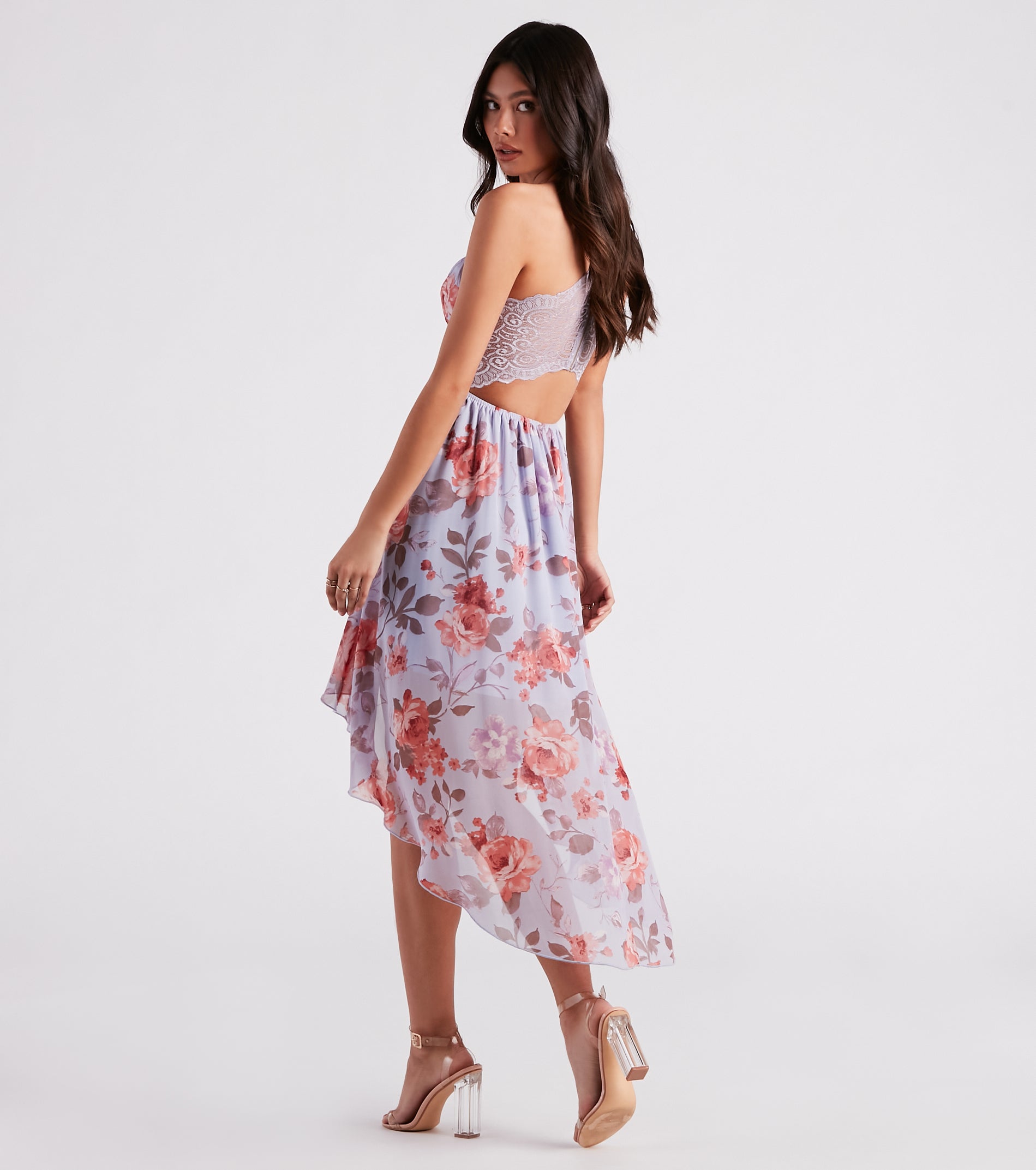 Sugar And Spice Floral High-Low Dress