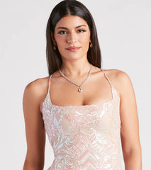 Stand Out In Sequins Tie-Back Mini Dress