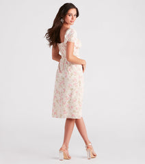 Charming Allure Floral Midi Dress