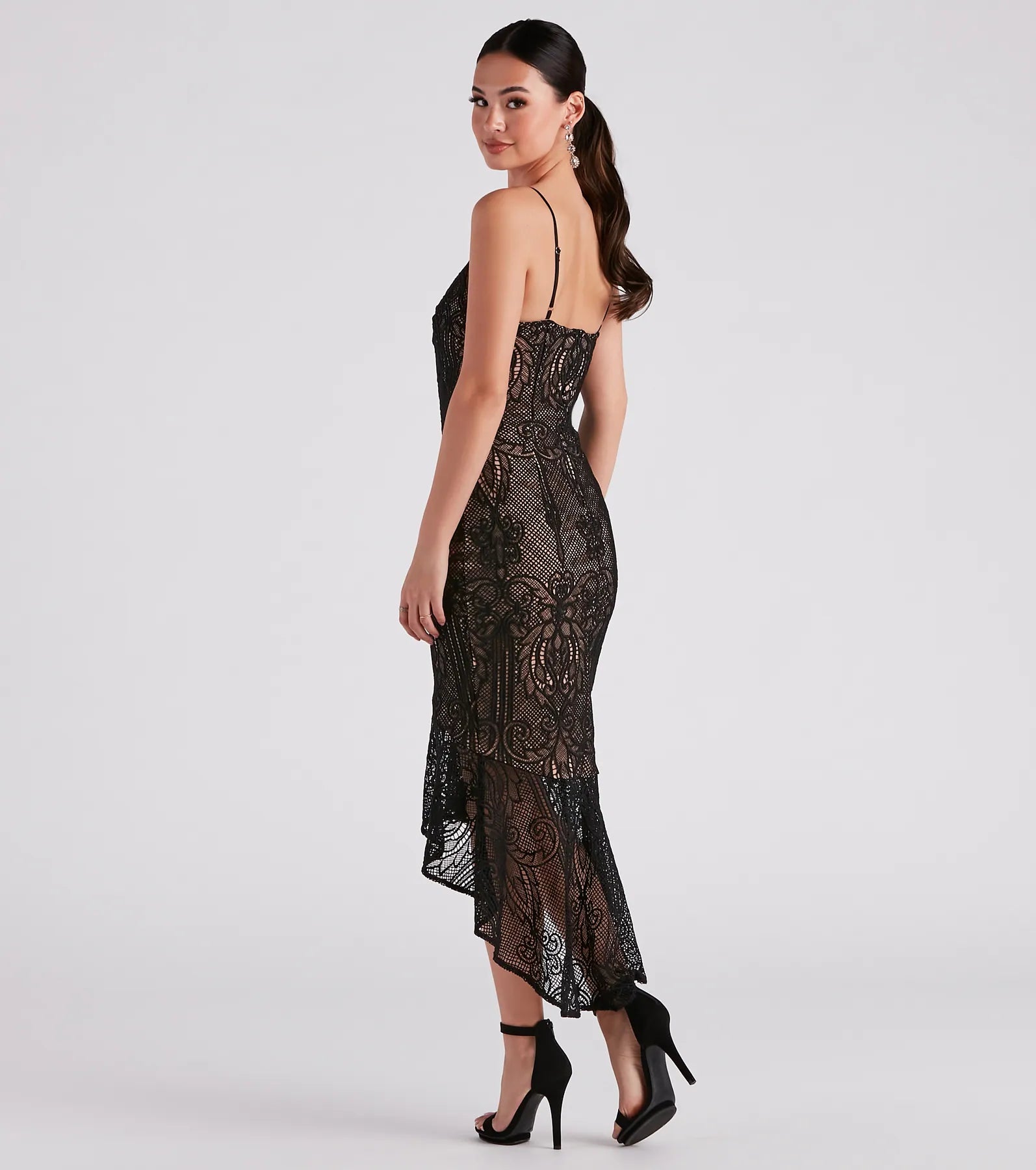 Timelessly Chic High Low Lace Dress