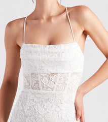 Chic Devotion Lace Cowl Neck Mini Dress