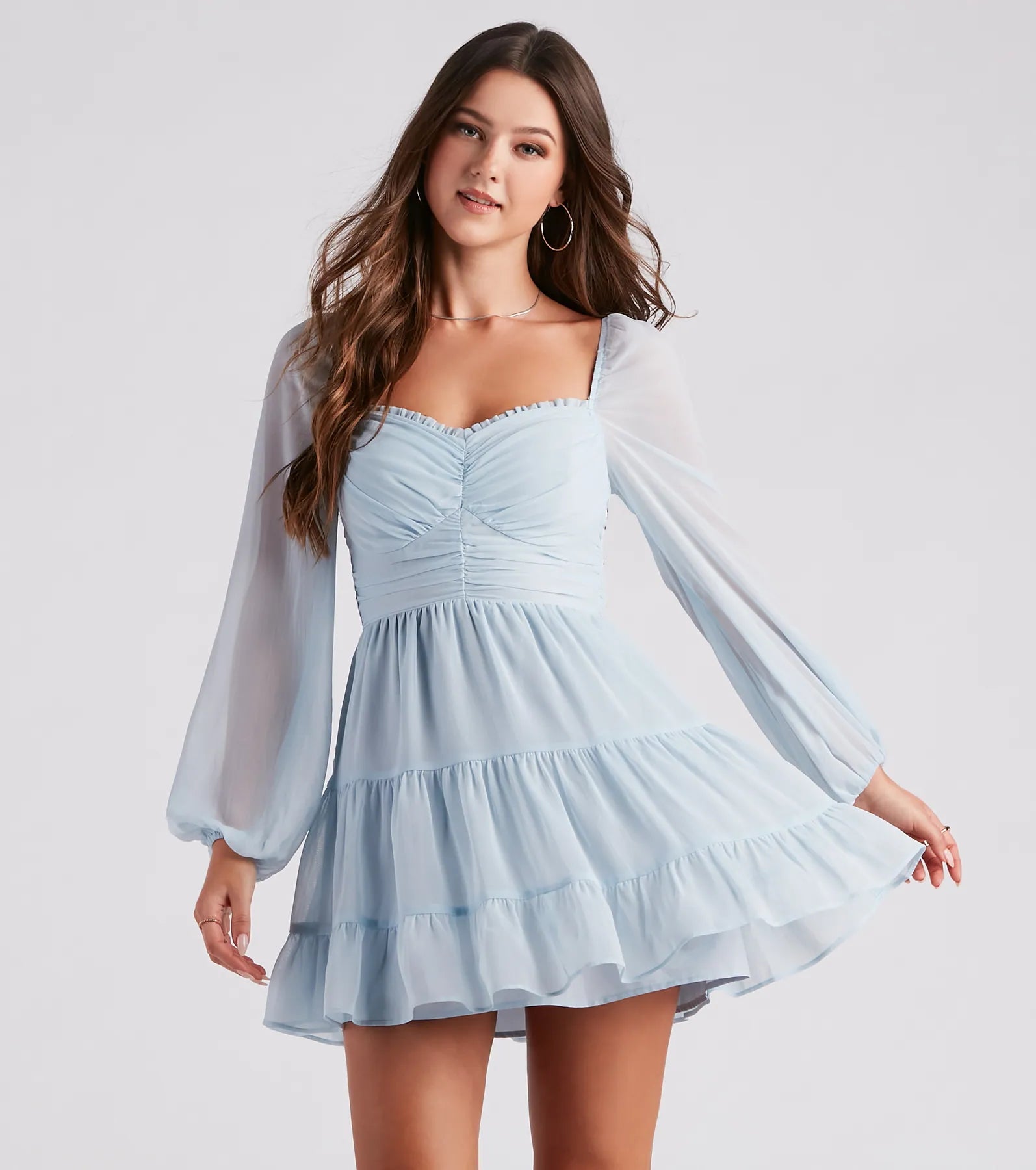 Effortless Muse Chiffon Skater Dress