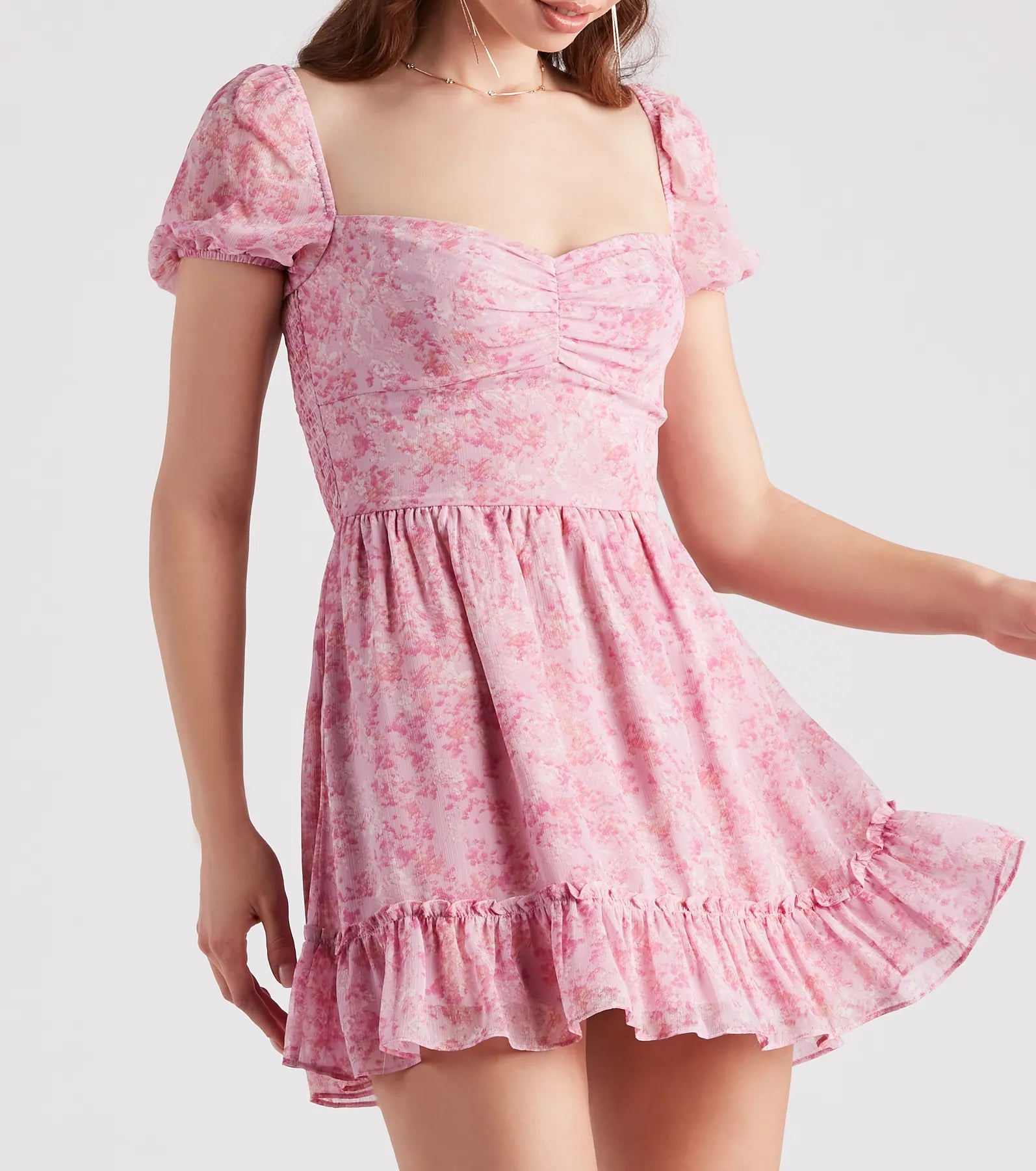 Sweet Spring Vibes Floral Skater Dress