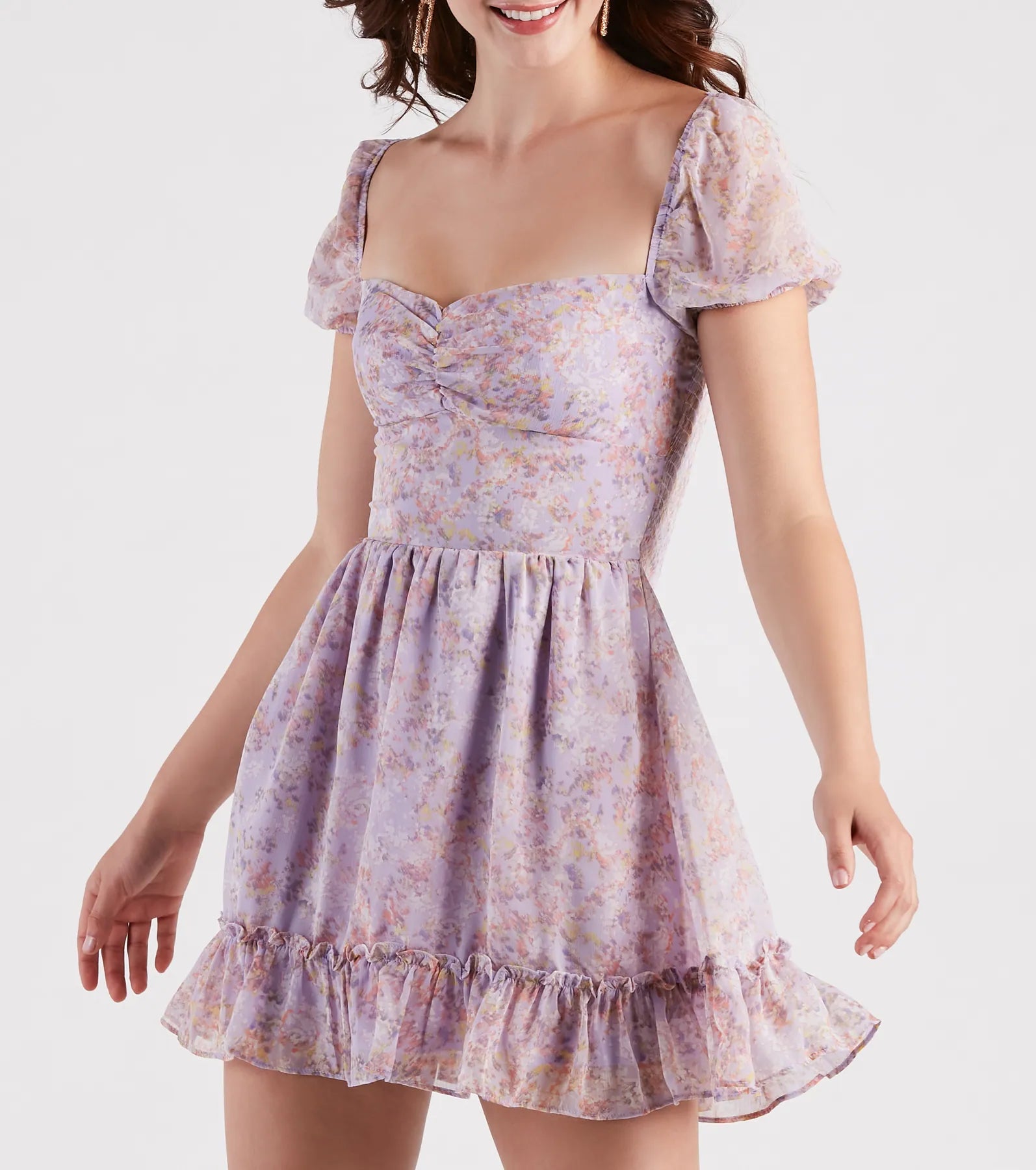 Sweet Spring Vibes Floral Skater Dress
