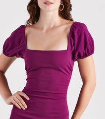 Oh-So-Sweet Puff Sleeve Mini Dress