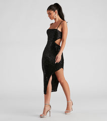 Act The Part Sequin Midi Dress