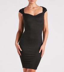 Classic Silhouette Bodycon Midi Dress