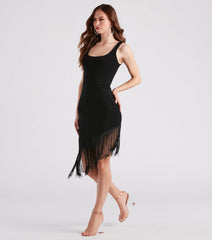 Roaring 20s Sleeveless Fringe Midi Dress