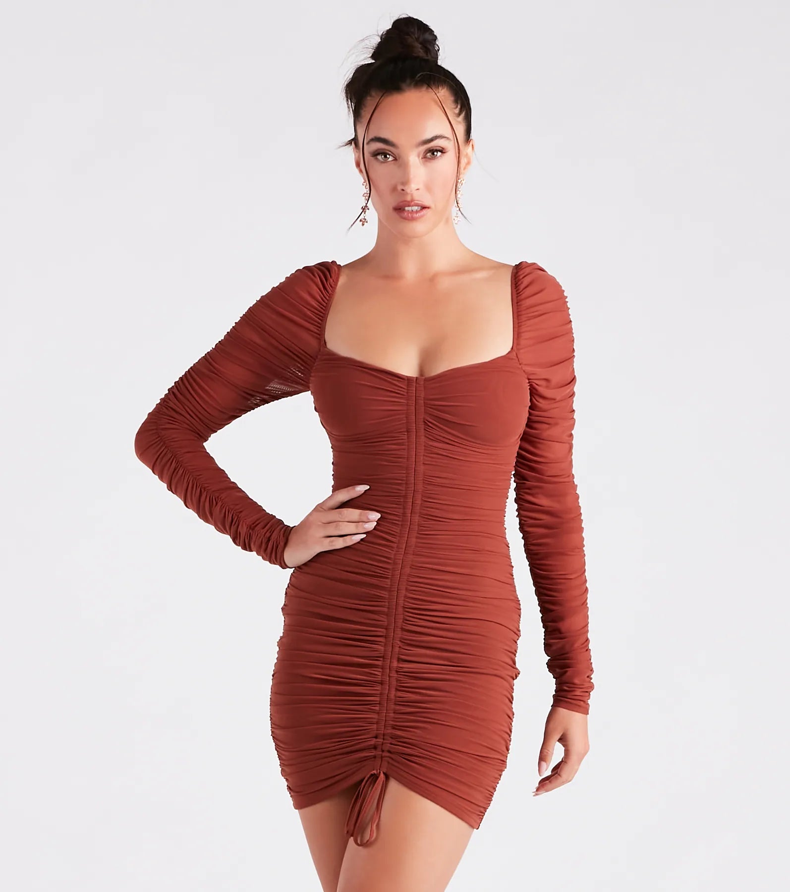 Chic Babe Ruched Mini Dress