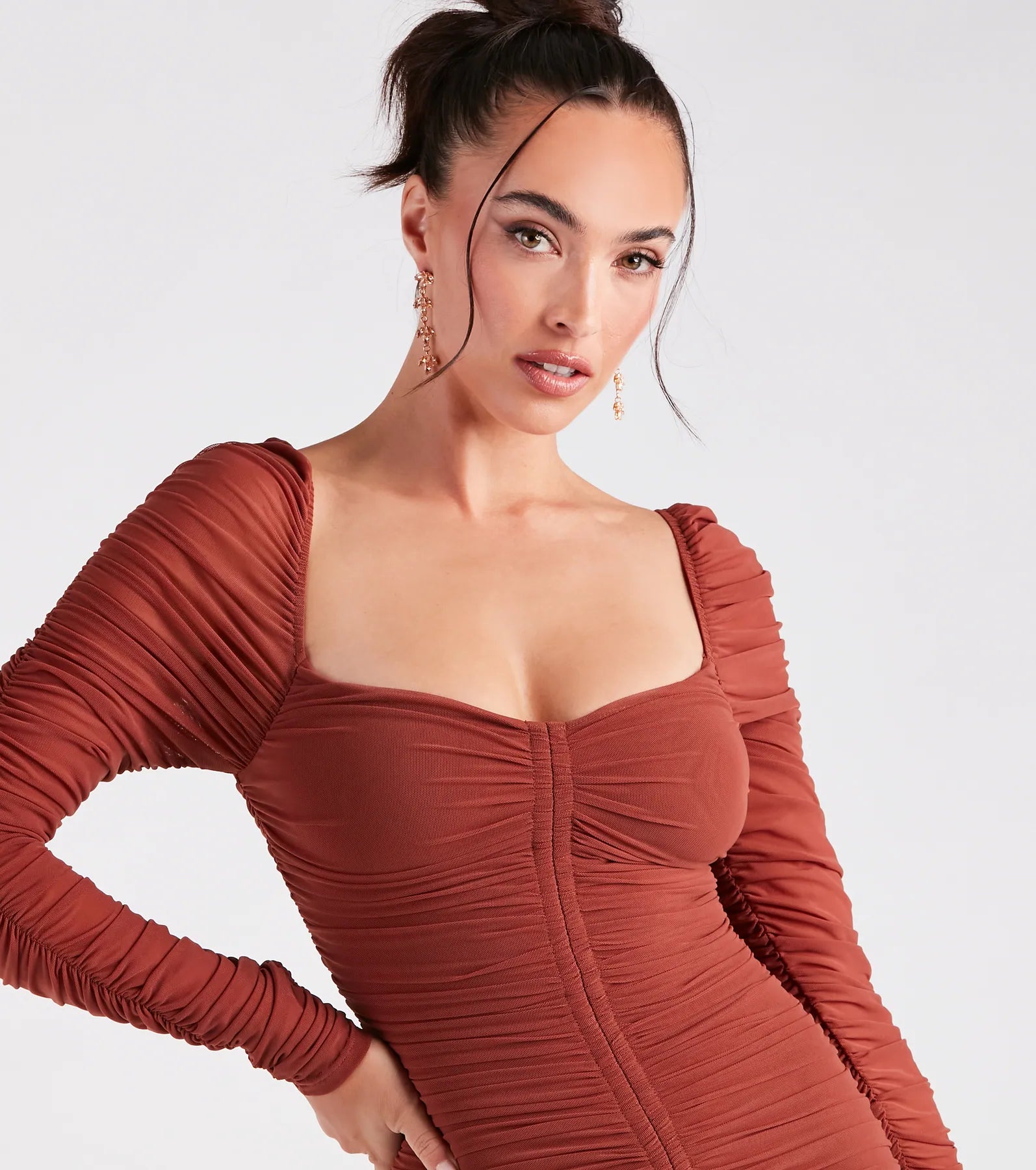 Chic Babe Ruched Mini Dress