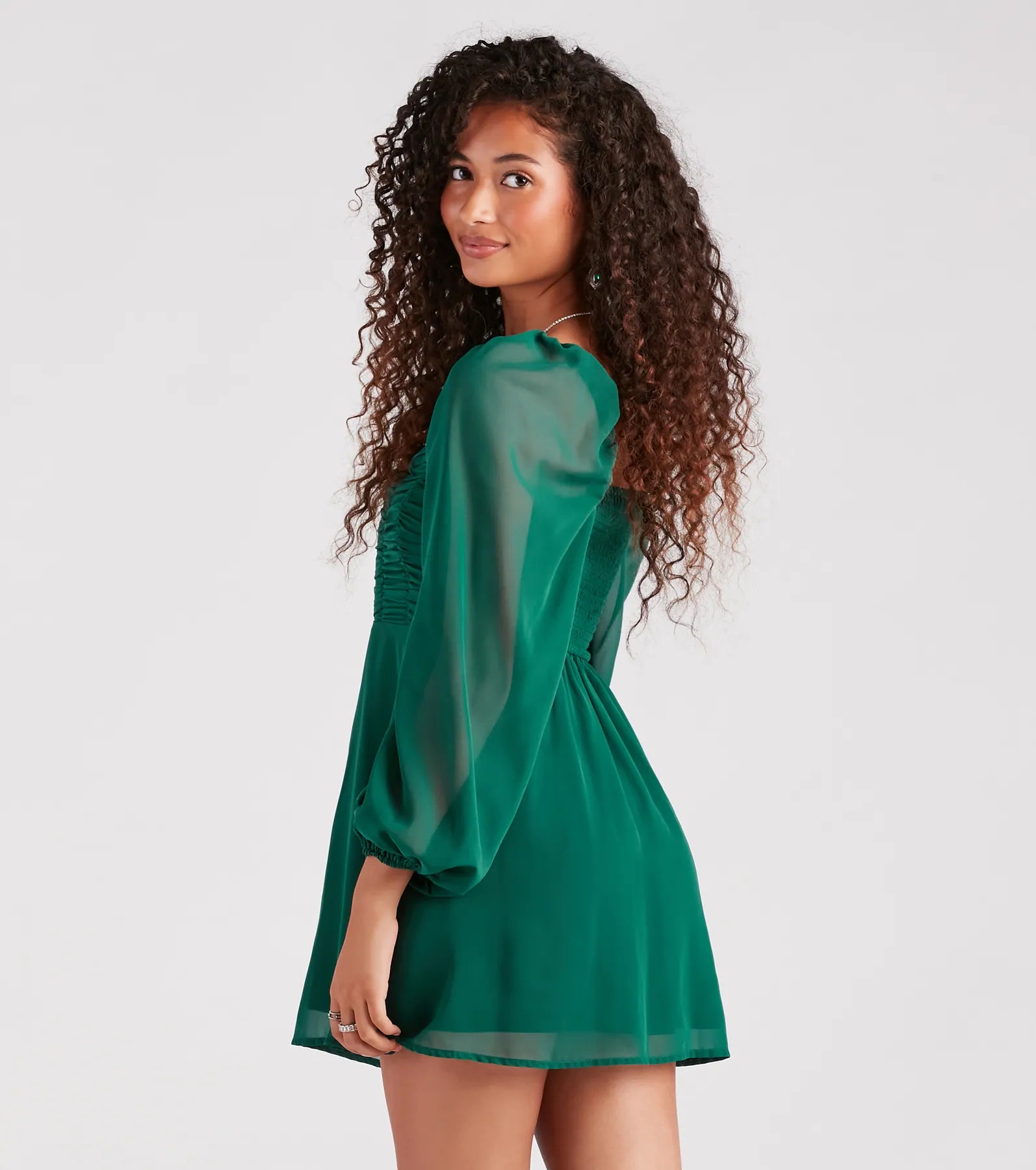 Air Of Romance Chiffon Skater Dress