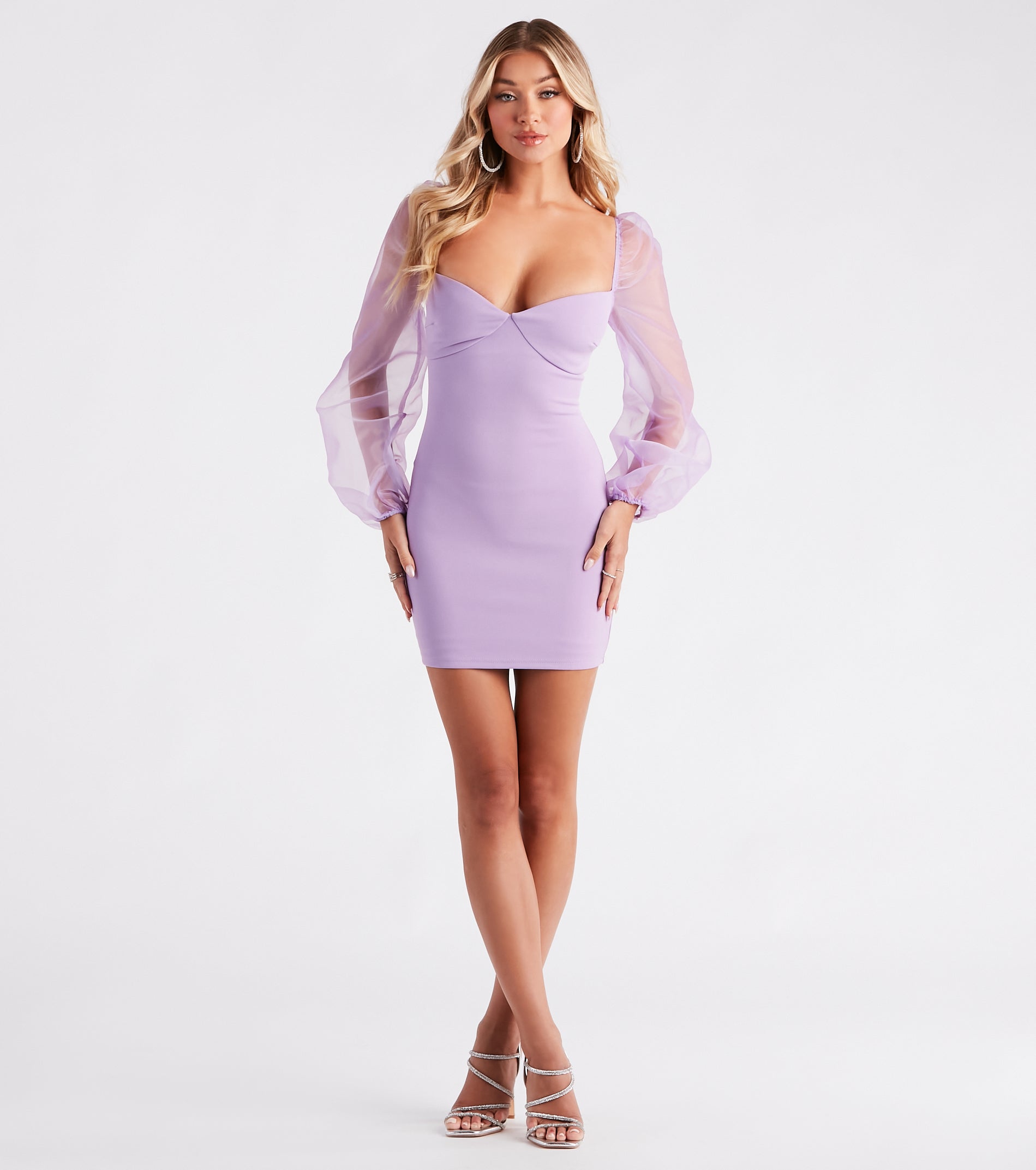 Sheer Attitude Crepe Short Dress