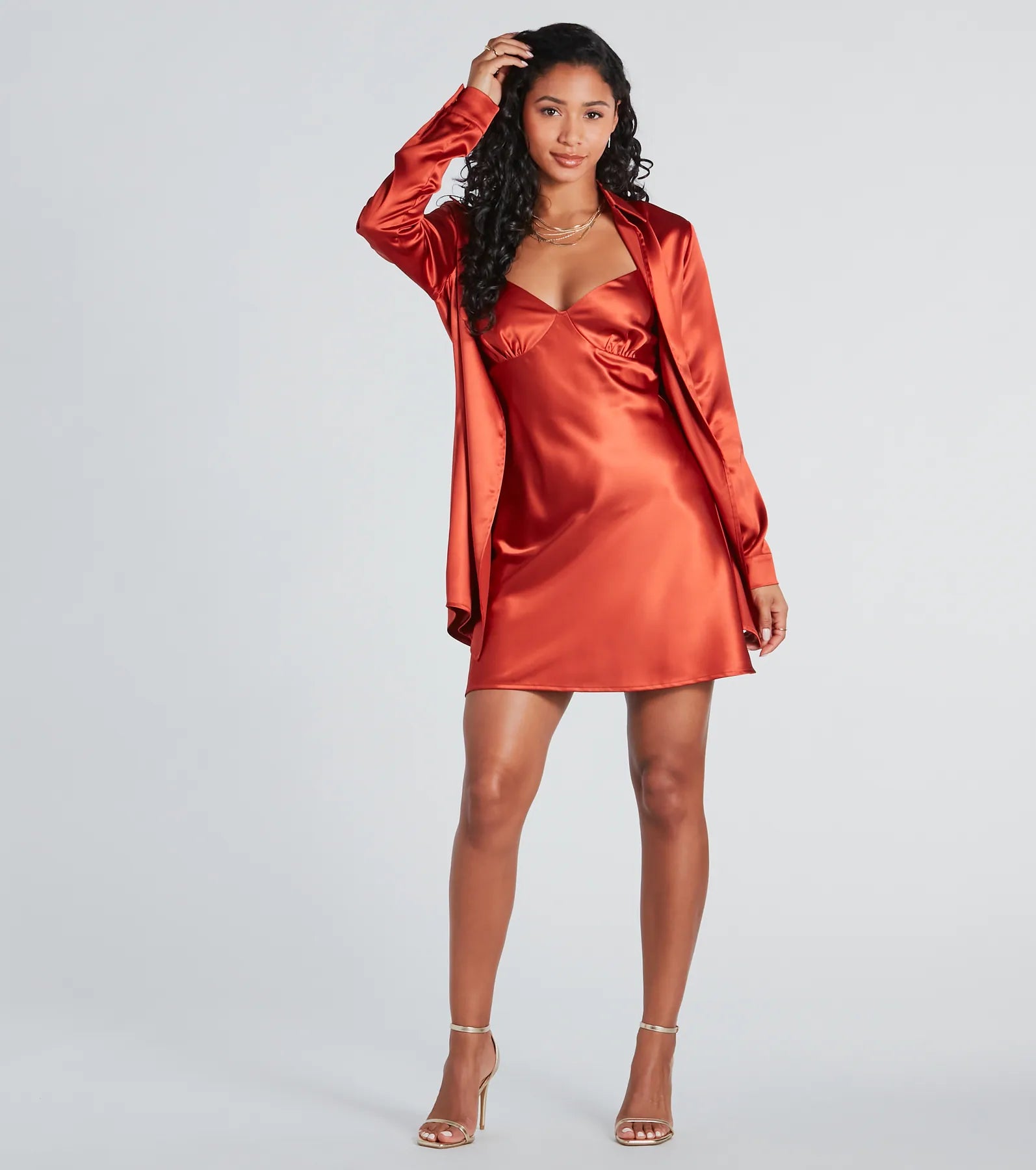 Forever Timeless Satin A-Line Slip Dress