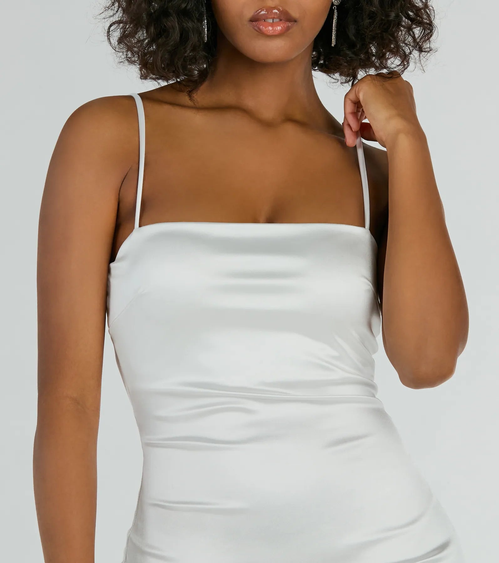 Day Glow Satin A-Line Short Dress