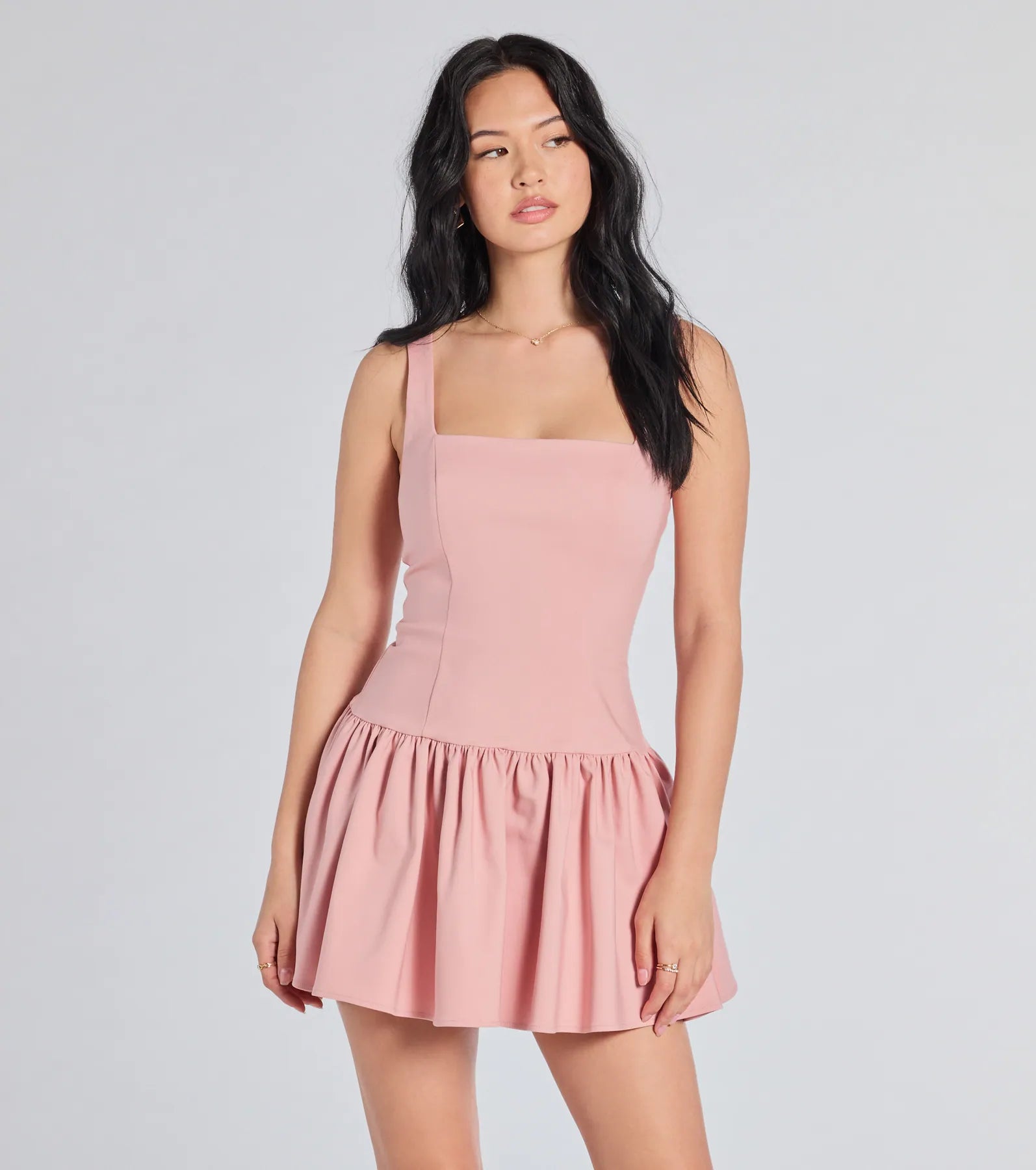 Isn't She Lovely Sleeveless Ruffle Skater Dress