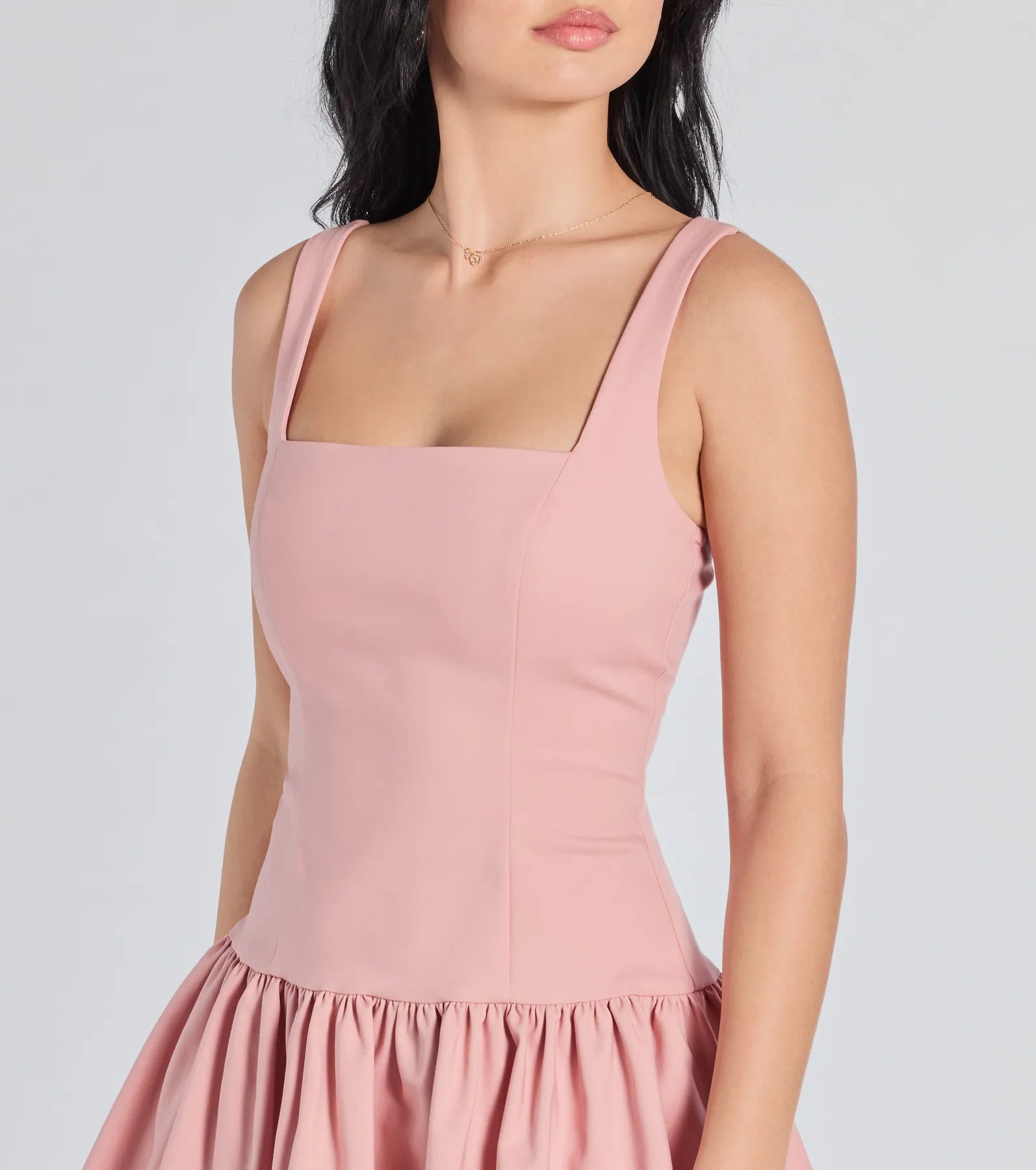 Isn't She Lovely Sleeveless Ruffle Skater Dress