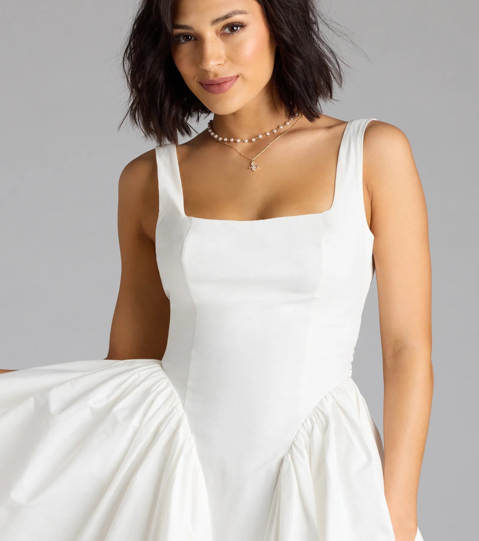 Sugar And Spice Sleeveless Tie-Back Skater Dress