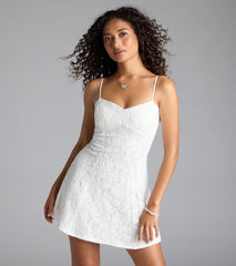 Sweet Sensation Lace A-Line Mini Dress