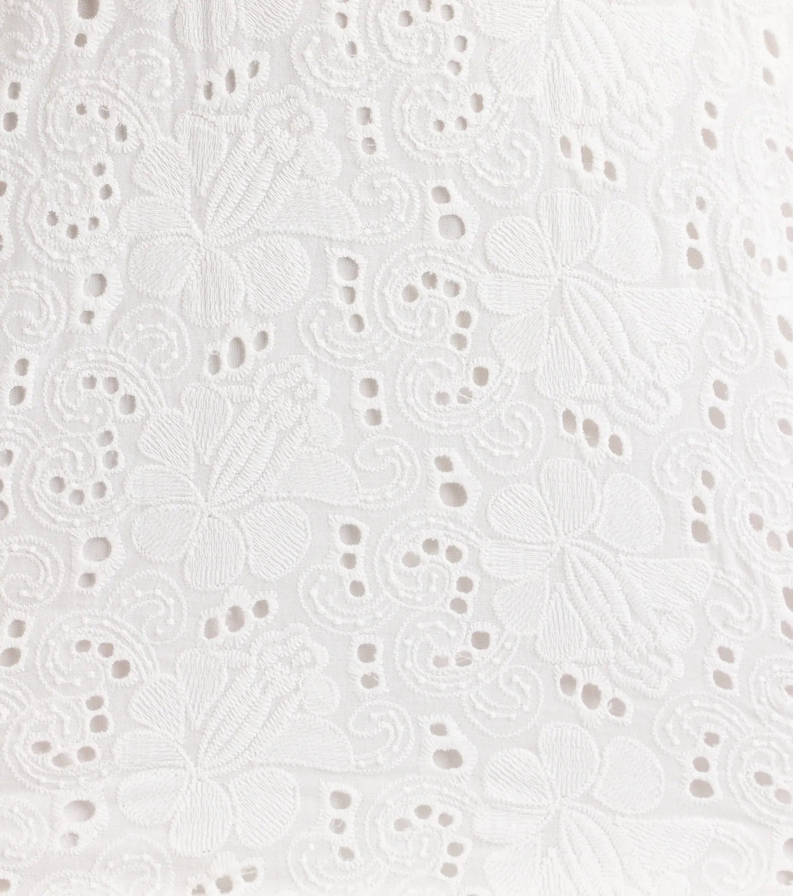 Sweet Lace-Up Cutout Eyelet Skater Dress