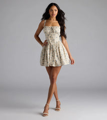 Feeling Pretty Cute Floral Skater Short Dress