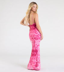 Gorgeous Look Floral Mesh Maxi Dress
