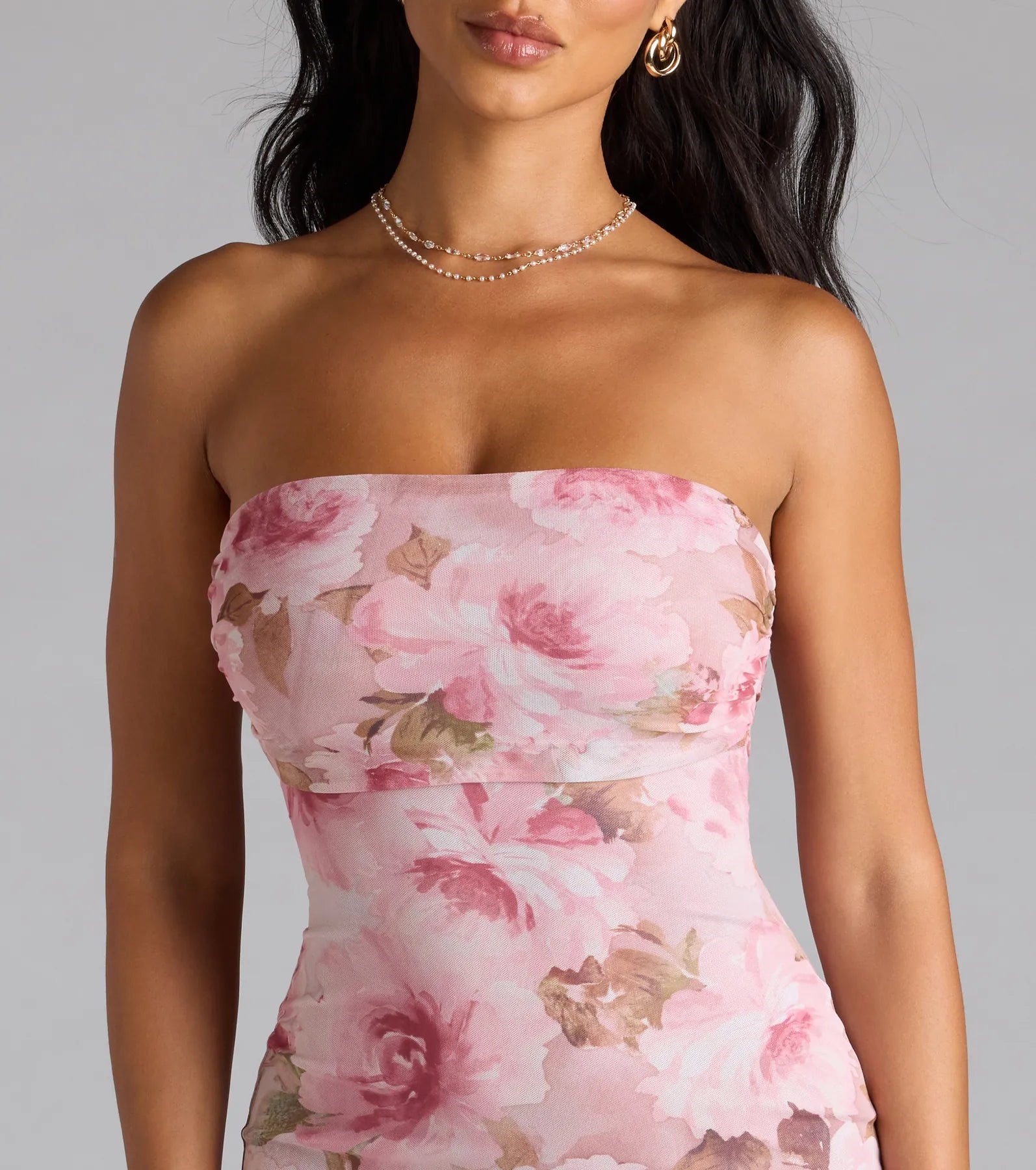 Special Something Floral Bodycon Midi Dress