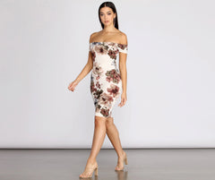 Painted In Florals Midi Dress