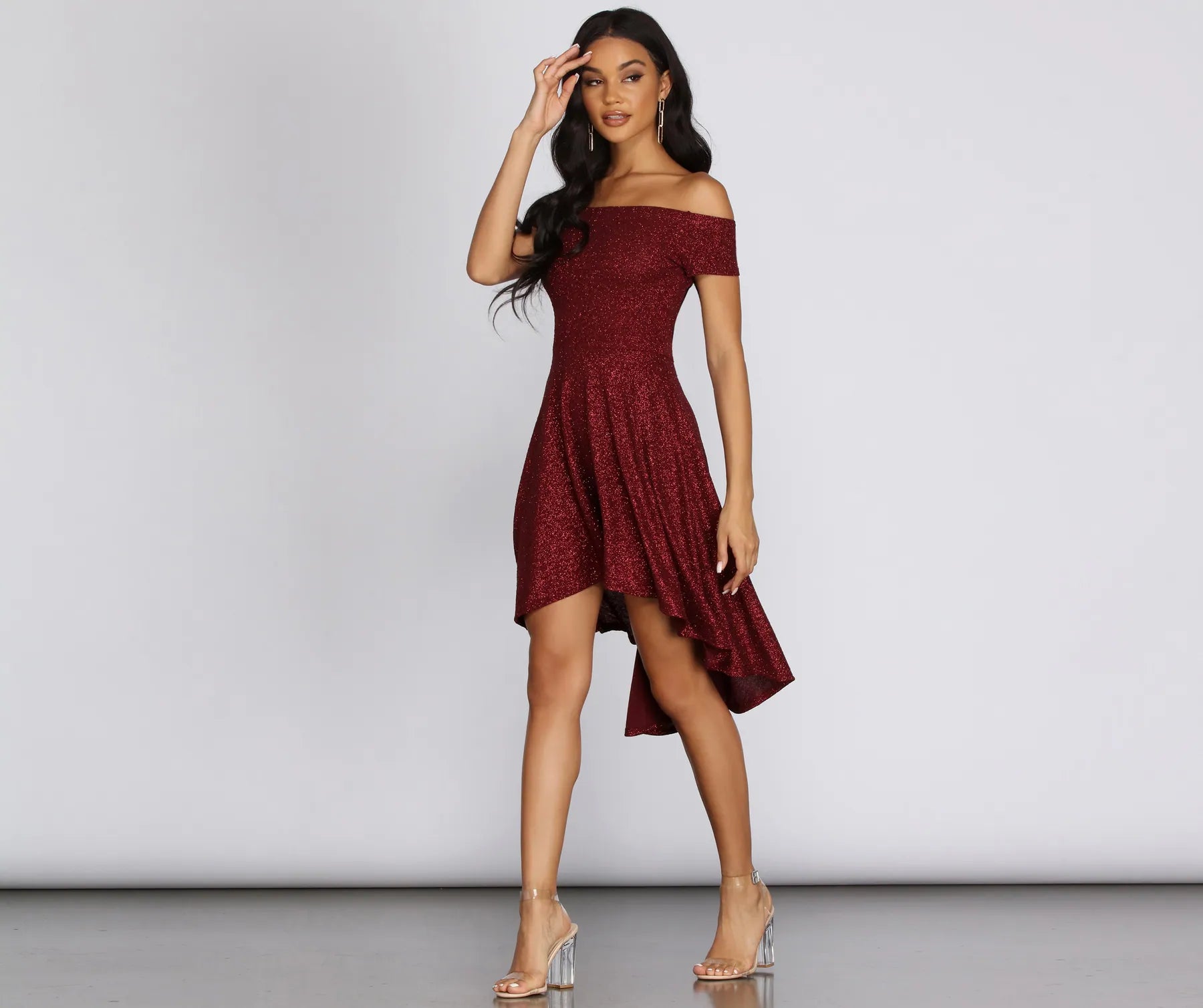 Total Twirl Glitter Skater Dress