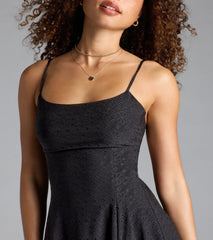 Out In The Town Lace-Up Skater Dress