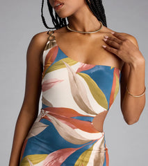 Island It Girl One-Shoulder Cutout Maxi Dress