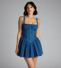 Corset Cutie Denim Mini Dress