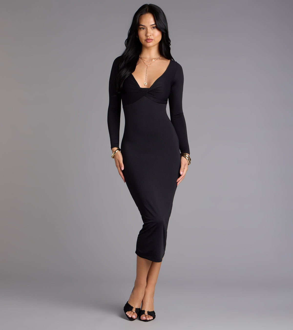 In the Moment Bodycon Midi Dress